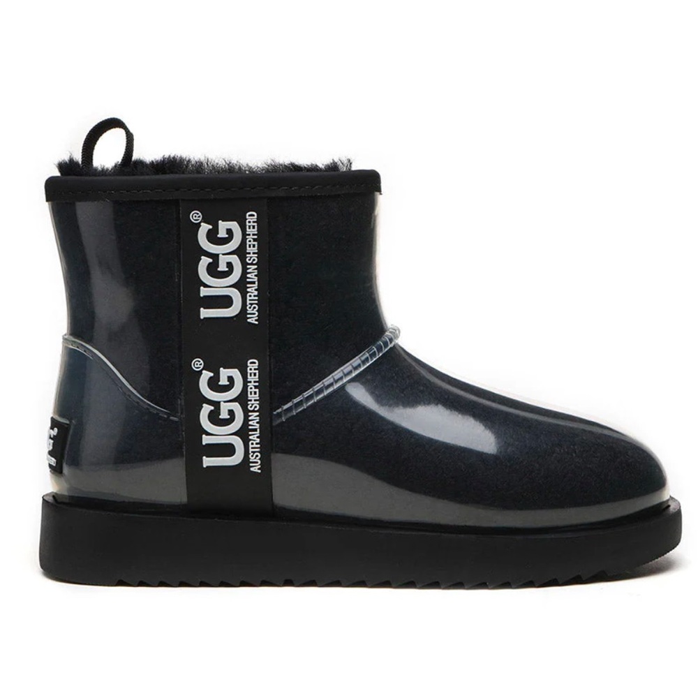 New no box UGG classic clear mini black  boots size 7